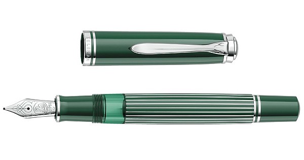 Pelikan Souverän M815 Metal Striped Green Fountain pen - Vulpen